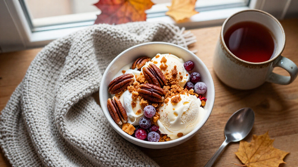 fall-themed ice cream toppings