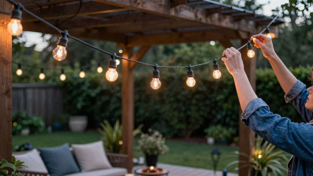 patriotic outdoor string lights