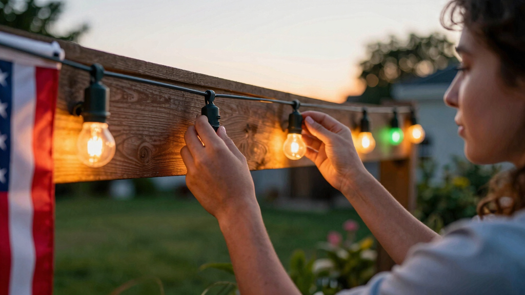patriotic outdoor string lights