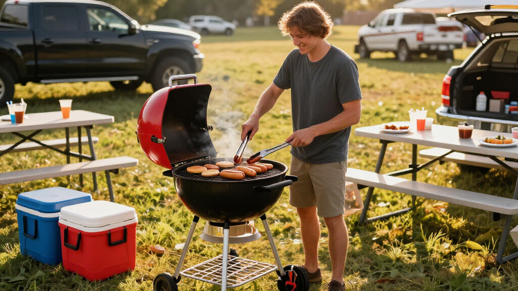 tailgating coolers and grills