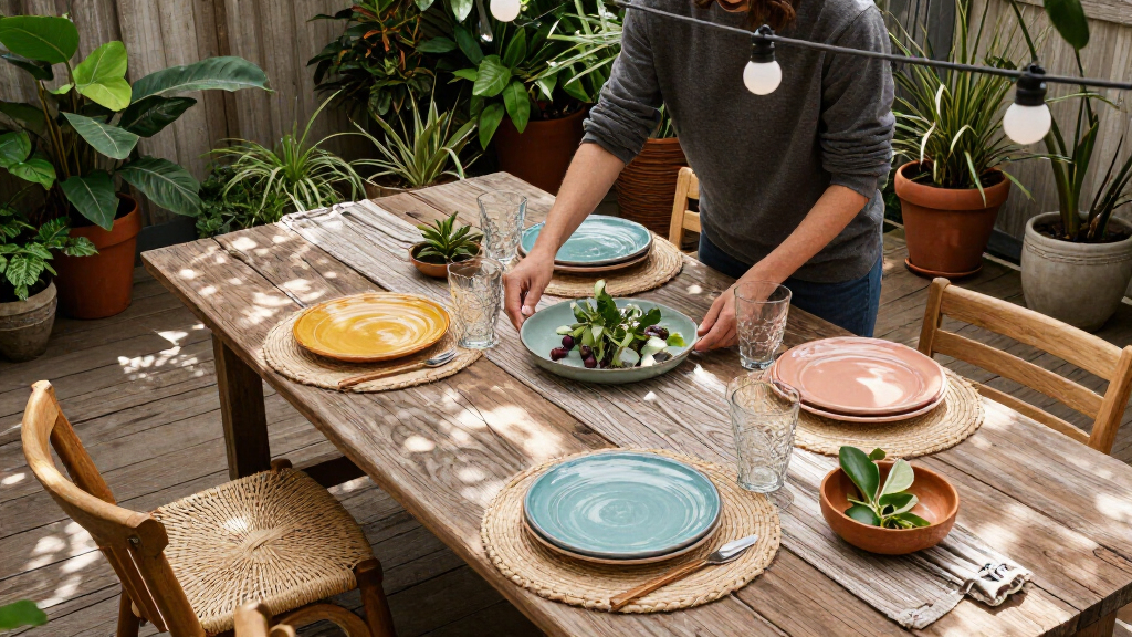 boho inspired outdoor dining sets