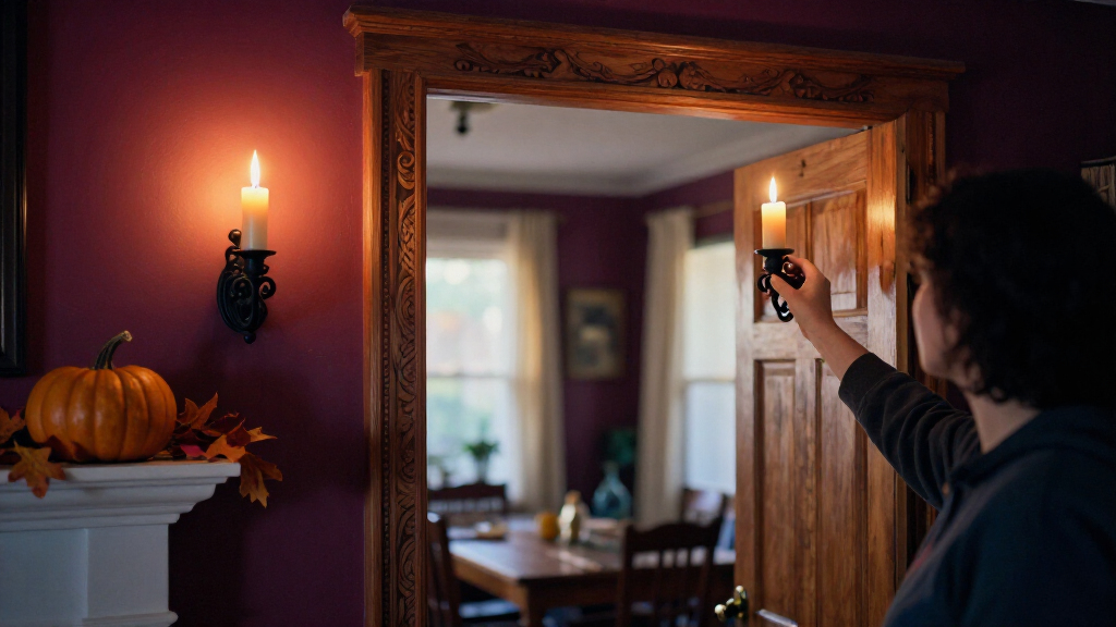 Halloween candle sconces