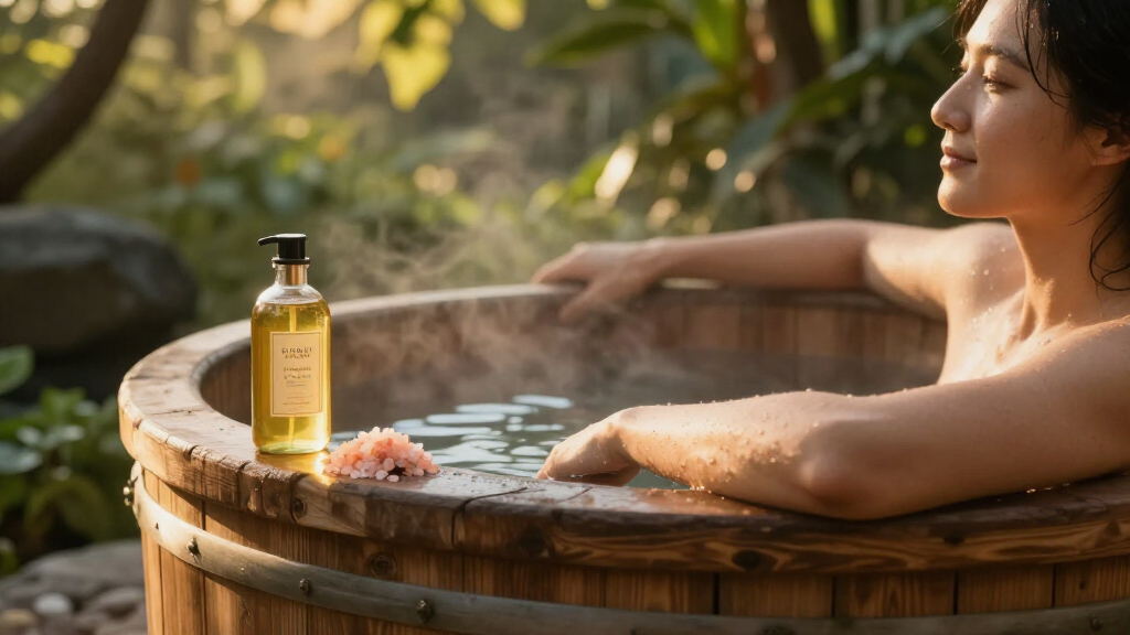 luxury bath oil and salt gift sets