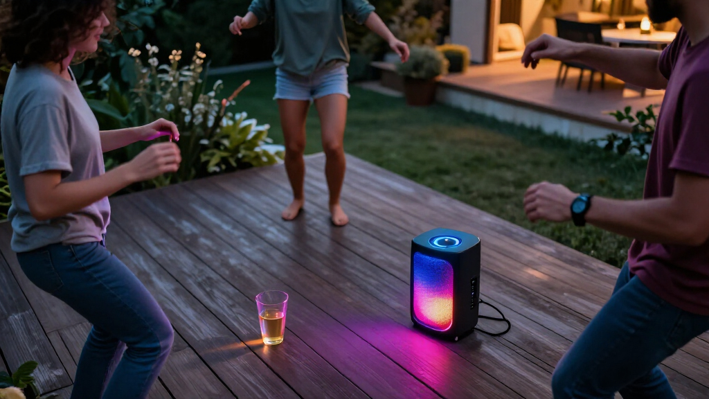 wireless party lights with speakers