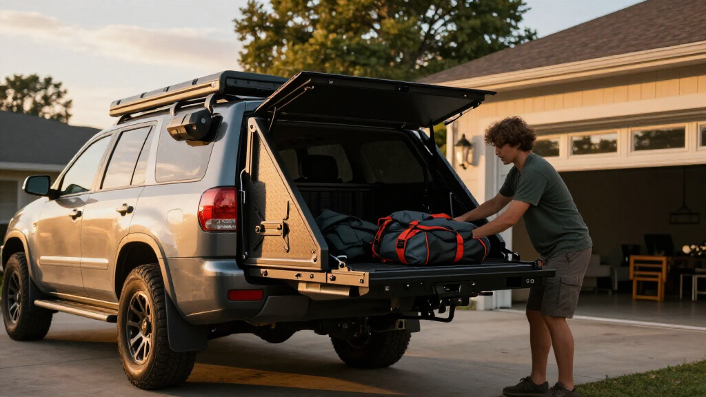 hitch mounted cargo tray for long trips high capacity
