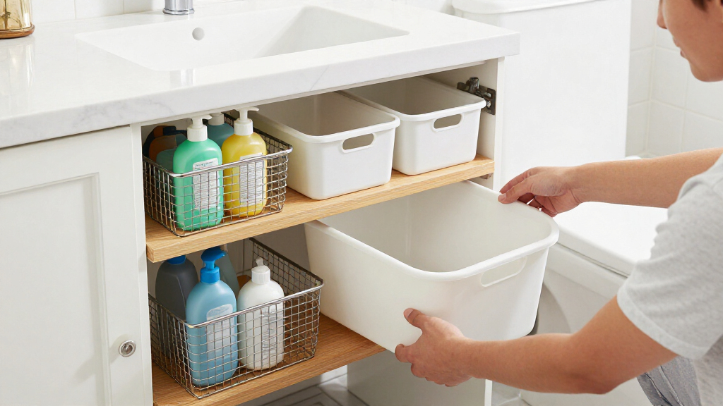 under sink storage ideas for bathroom organization