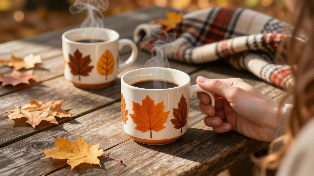fall-themed coffee mugs