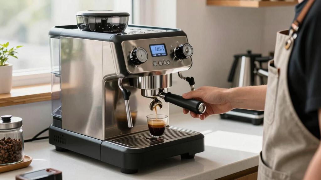 best compact dual boiler espresso machine with shot timer