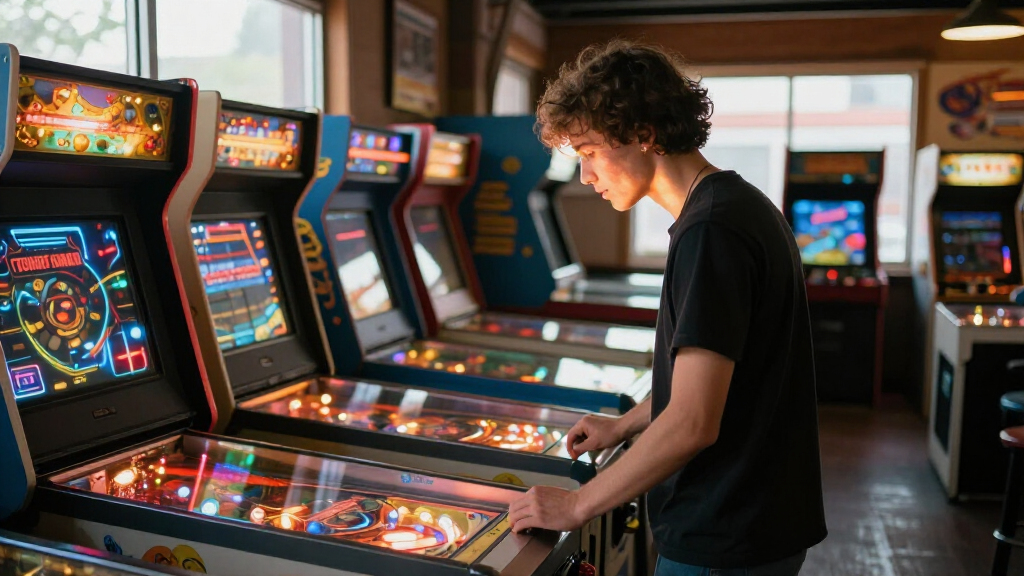 arcade-style pinball machines