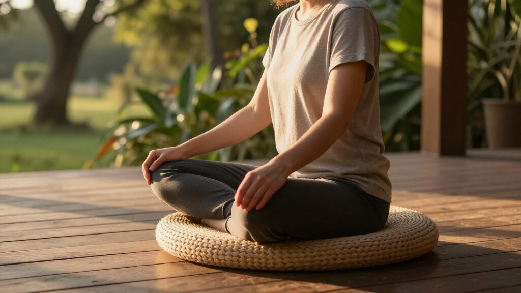 meditation cushions and mats