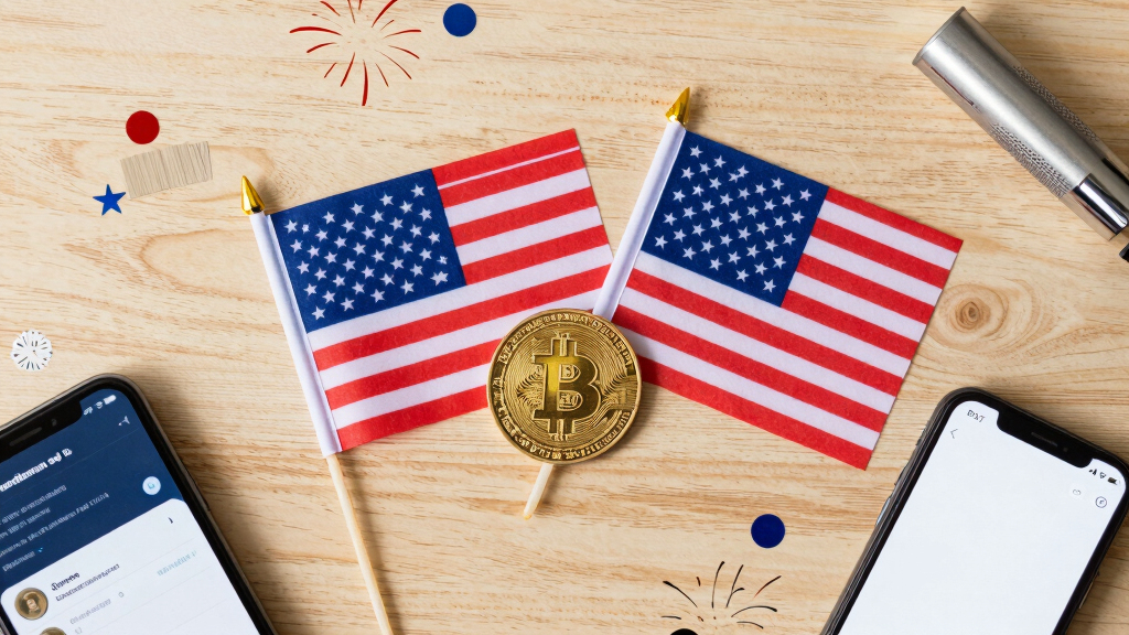 Bitcoin themed Independence Day decor