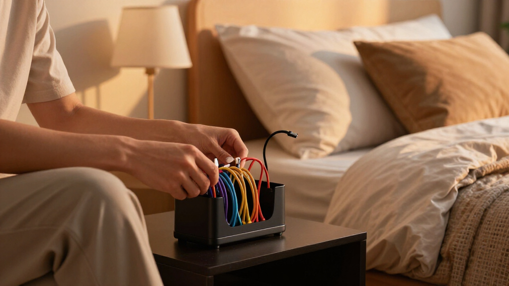 nightstand organizers for cables