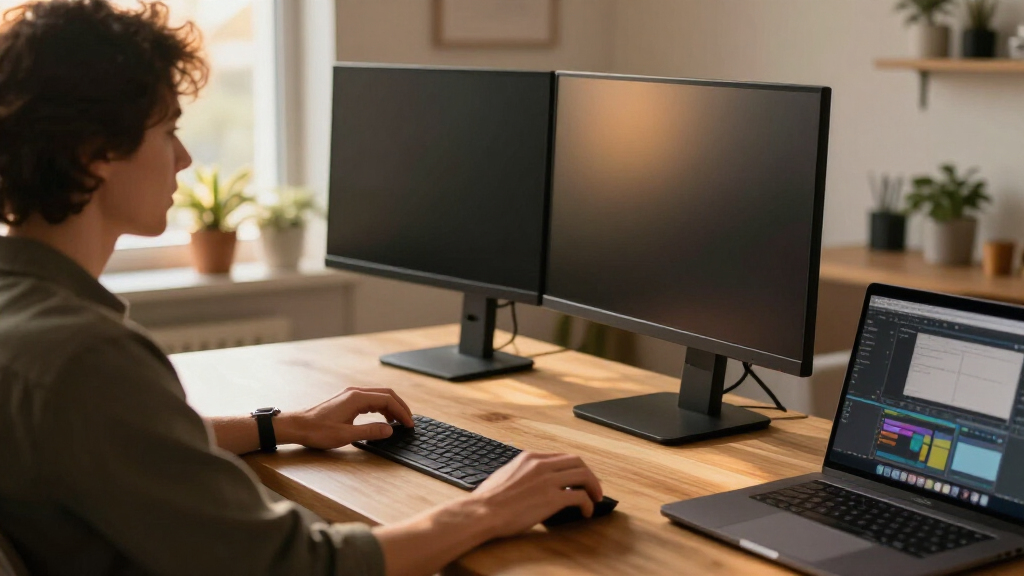 best docking monitor setups for hybrid creators