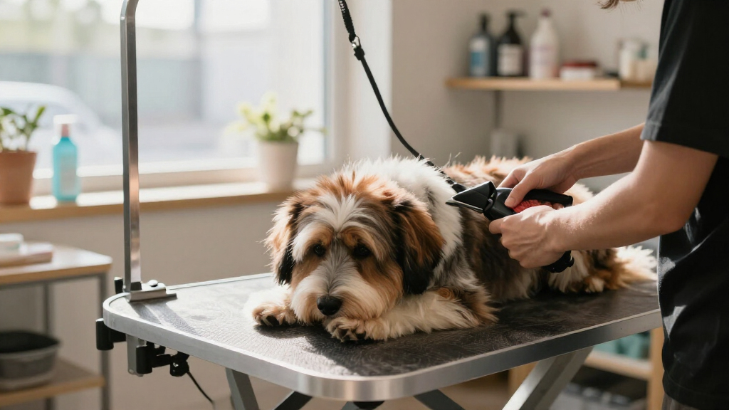 best electric grooming table for large dogs