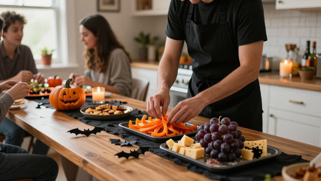 Halloween party appetizer trays