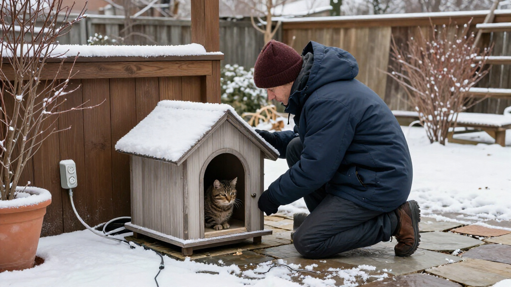 heated outdoor cat houses