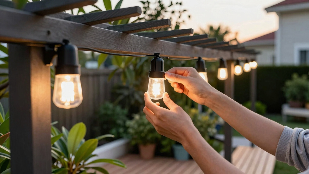 smart outdoor string lights