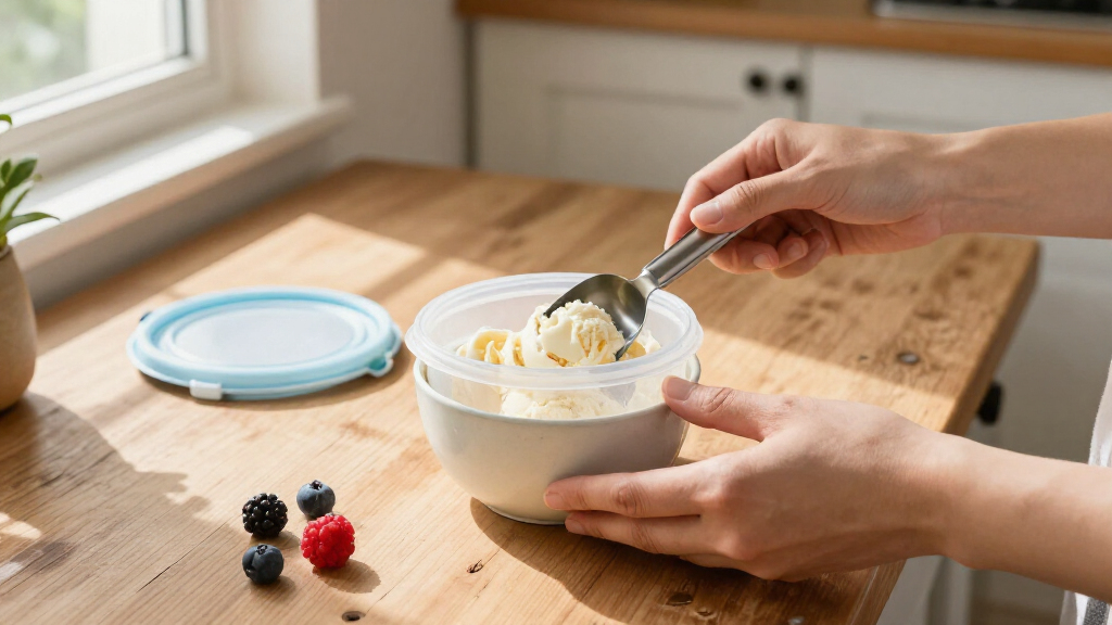 ice cream storage containers