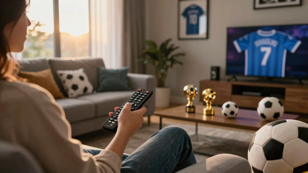 soccer-themed living room decor