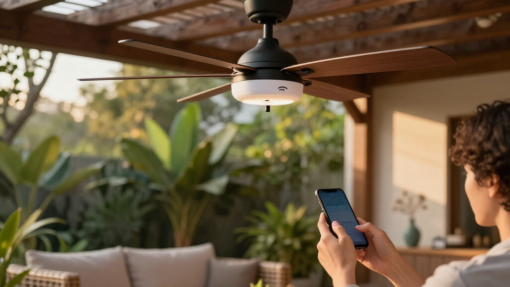 ceiling fan with builtin app wifi hub