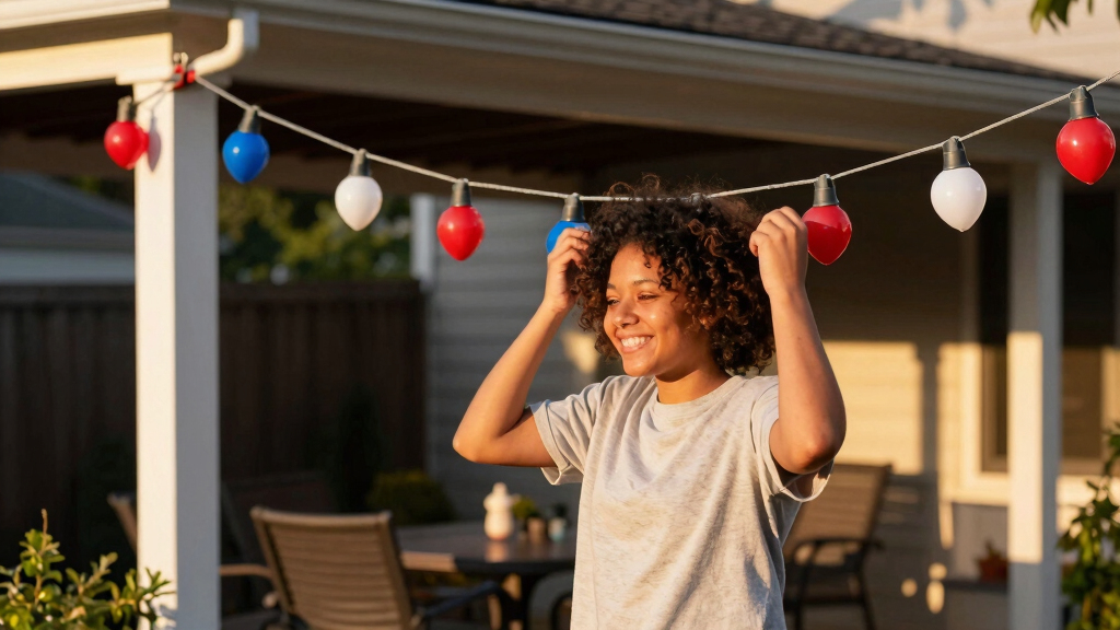 patriotic outdoor string lights