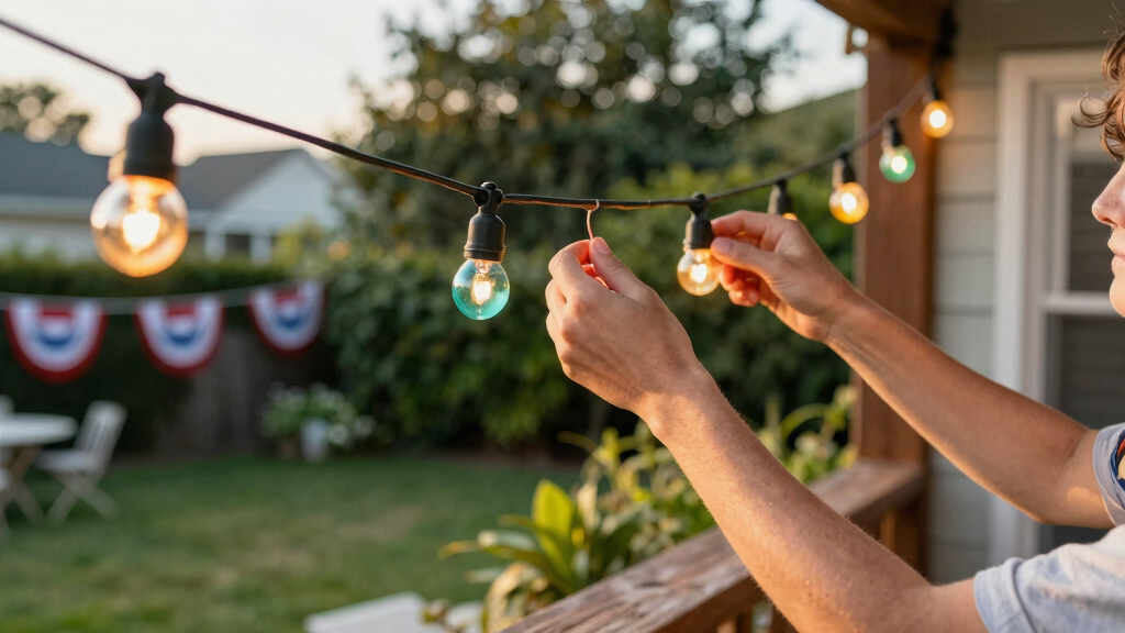 patriotic outdoor string lights