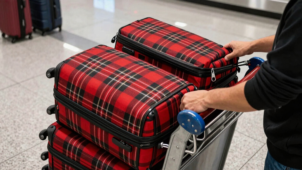 best large checked suitcases
