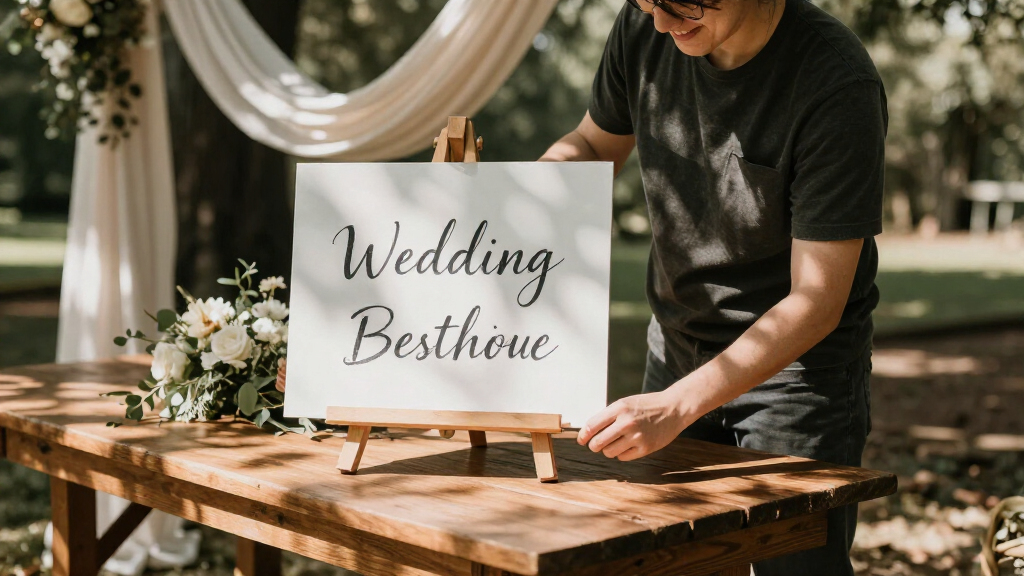tabletop easels for wedding signs