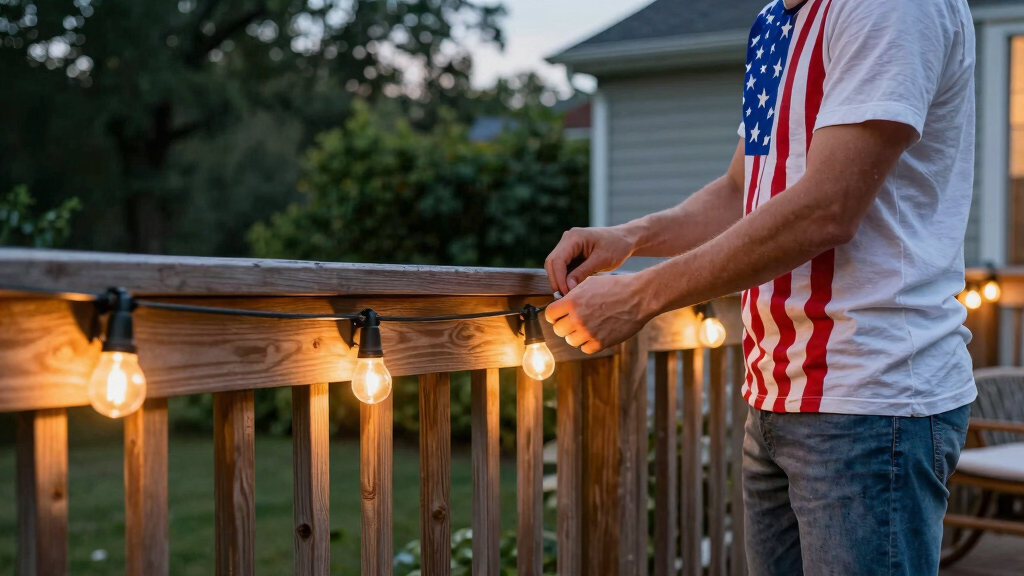 patriotic outdoor string lights