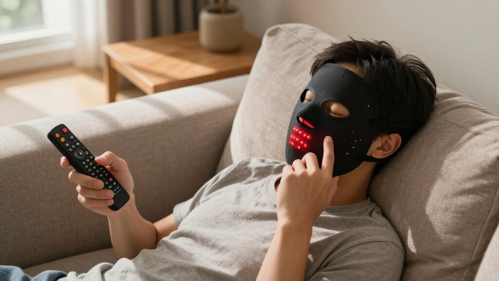 led face mask with remote control