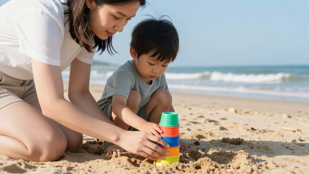 stacking beach cups