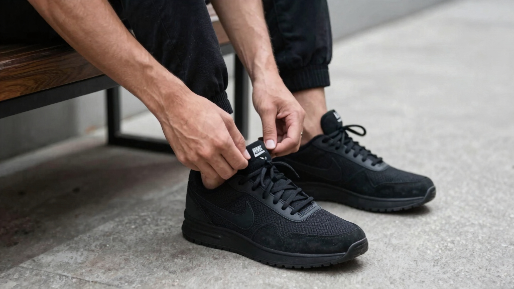 best black Nike sneakers