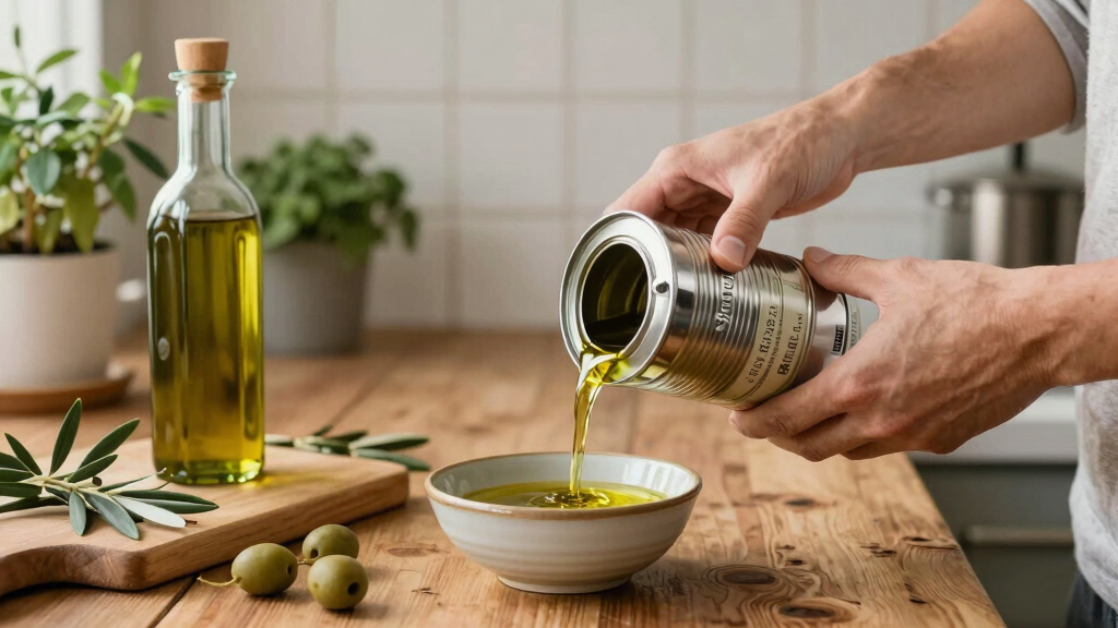 coldpressed extravirgin olive oil tin