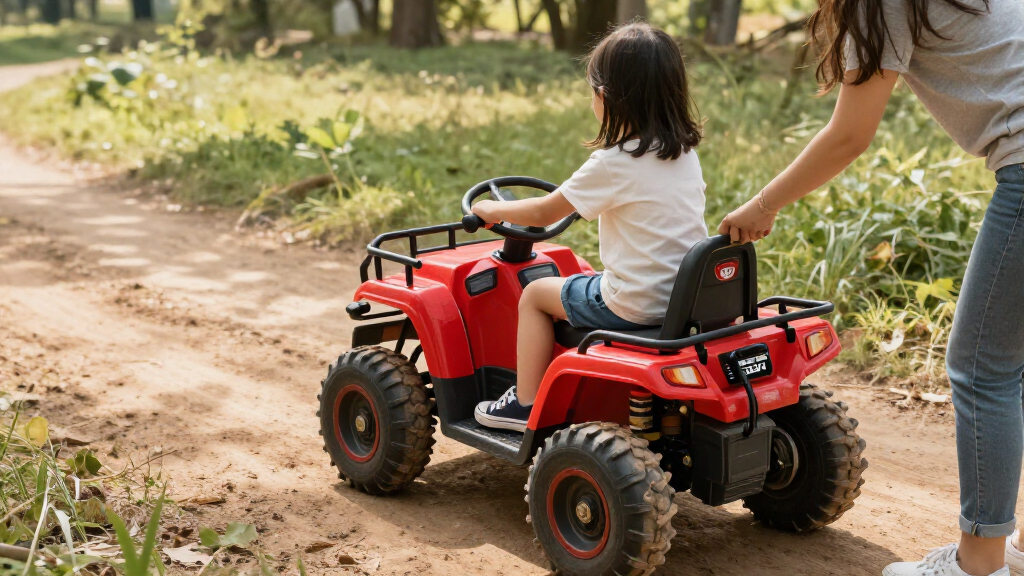 24v ride on off road truck for kids with long battery life