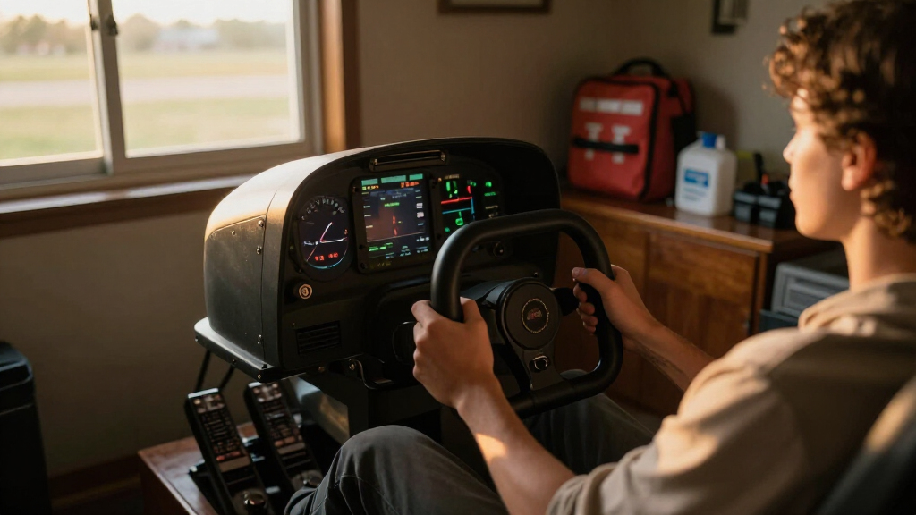 flight simulator yokes and pedals