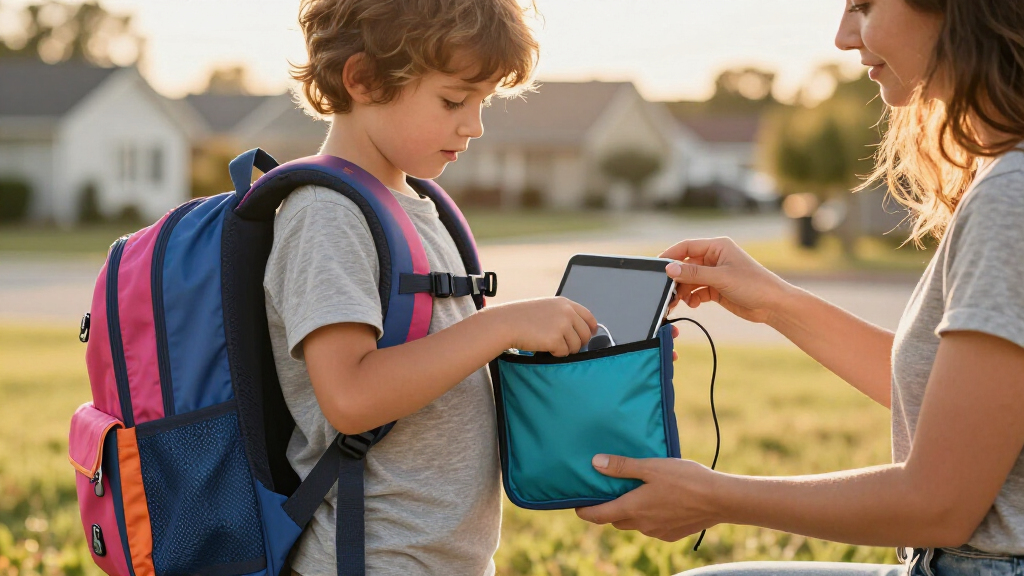 school backpack with tech pocket