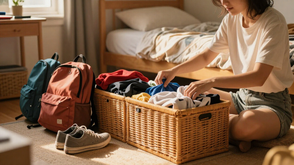 multifunctional dorm room storage