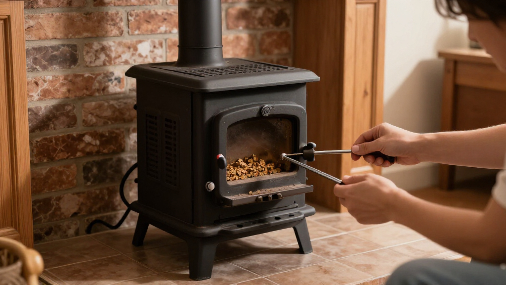 pellet stove insert for efficient home heating