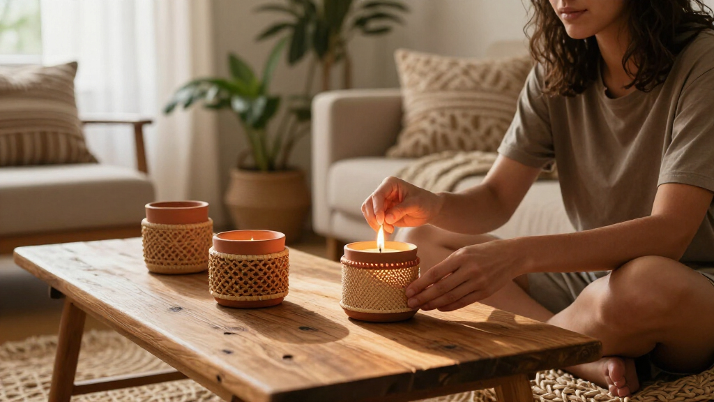 boho candle holders