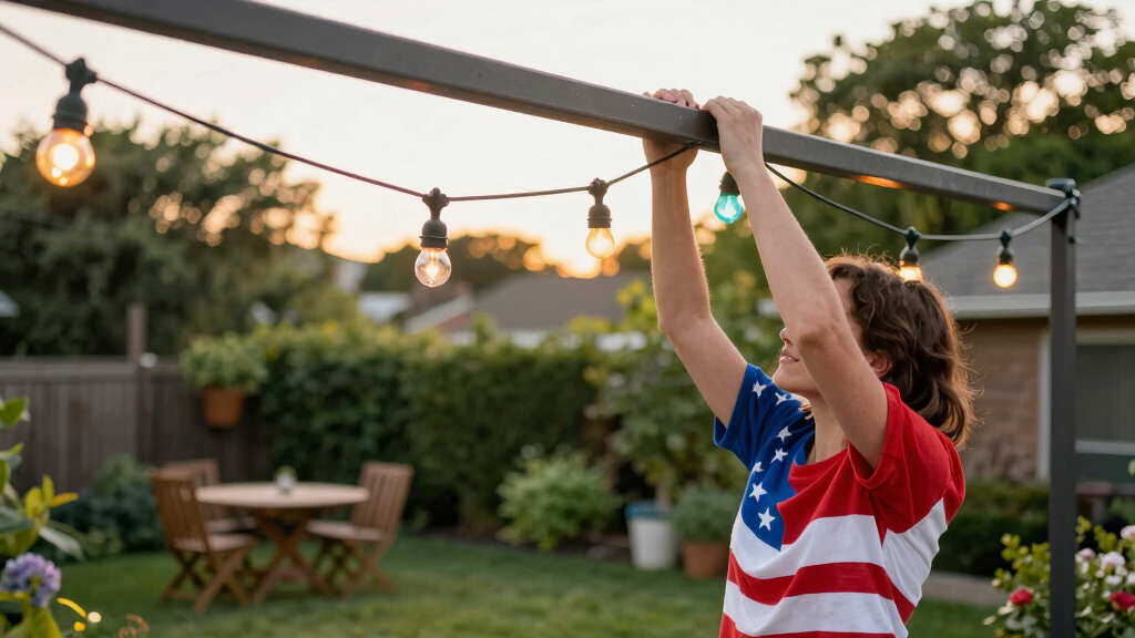 patriotic outdoor string lights