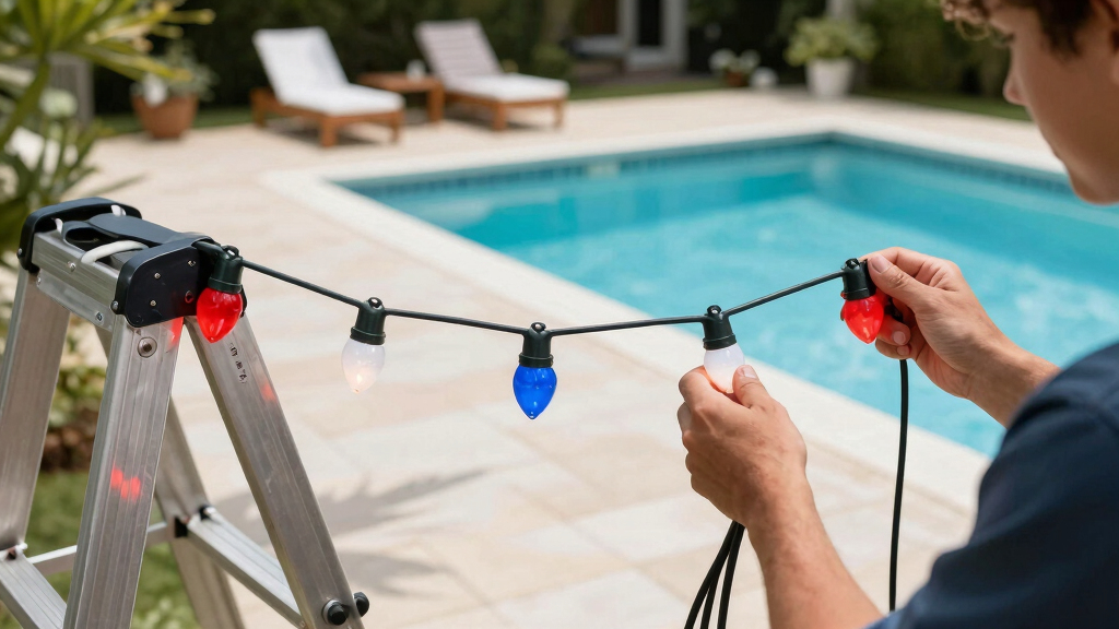 patriotic outdoor string lights