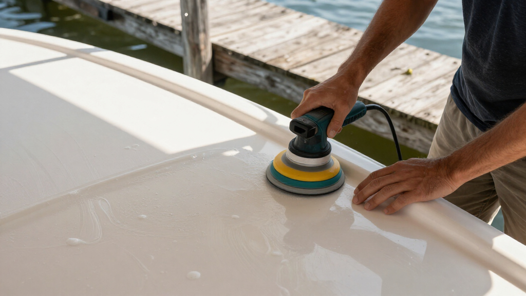 rotary buffer for gelcoat restoration
