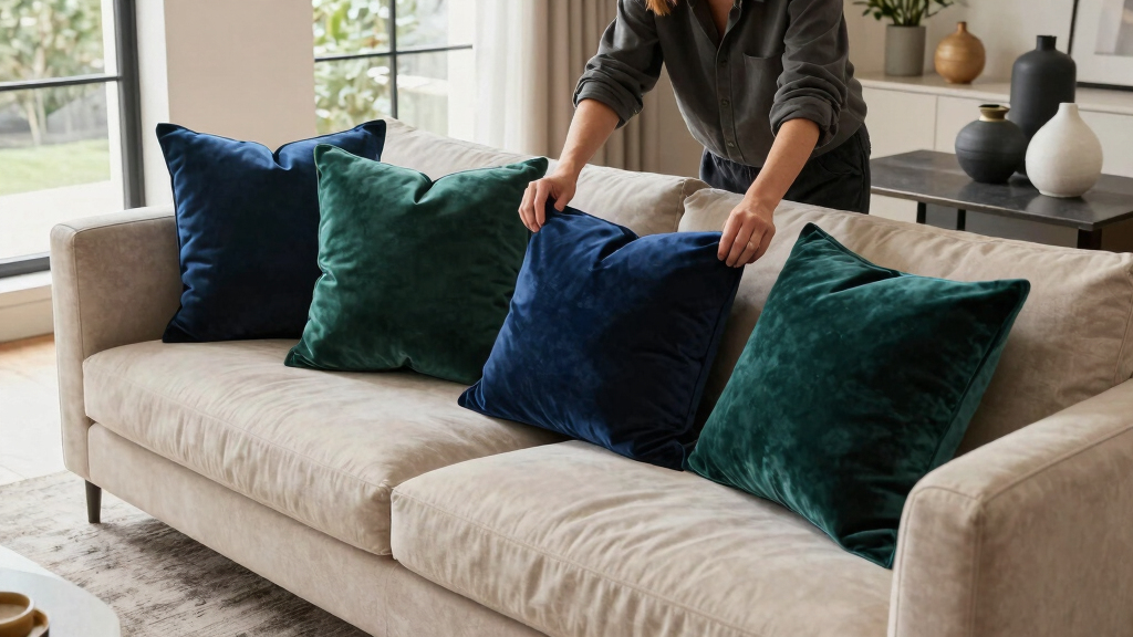 luxury velvet throw pillows