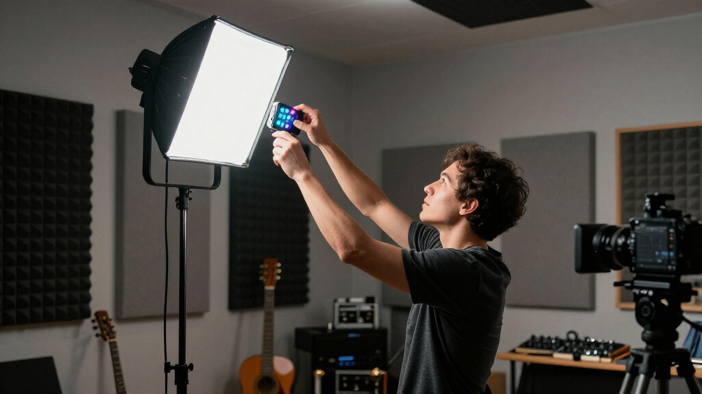 bi color led video lights for studio