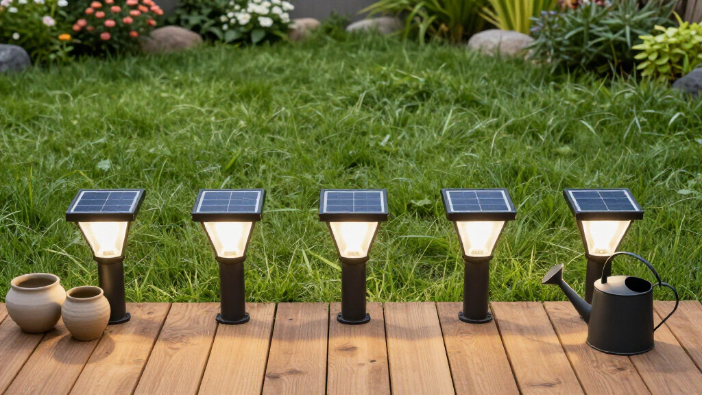 solar-powered garden lights
