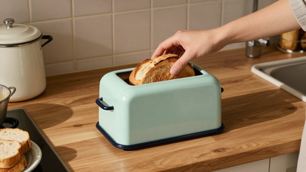 vintage enamel bread boxes
