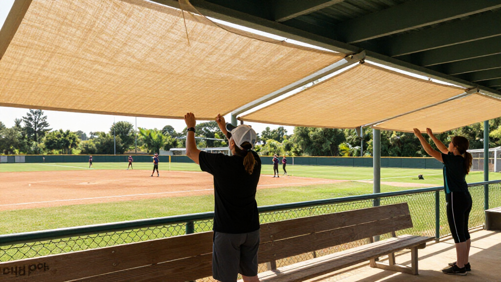 dugout shade canopies for softball