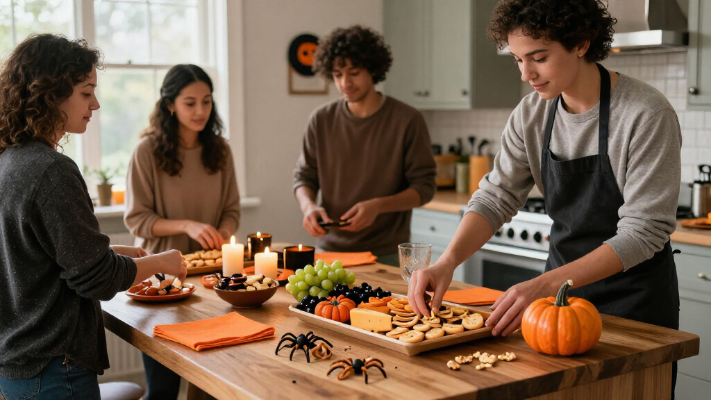 Halloween party snack trays