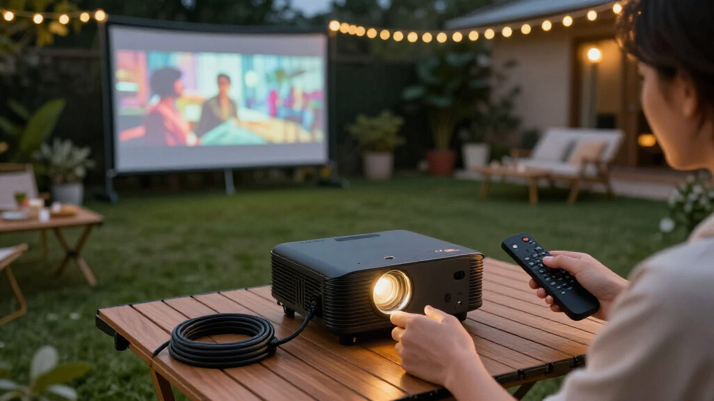 best premium outdoor projector for backyard movies