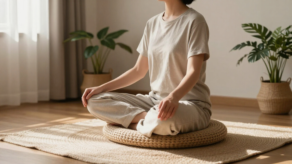meditation cushions and mats